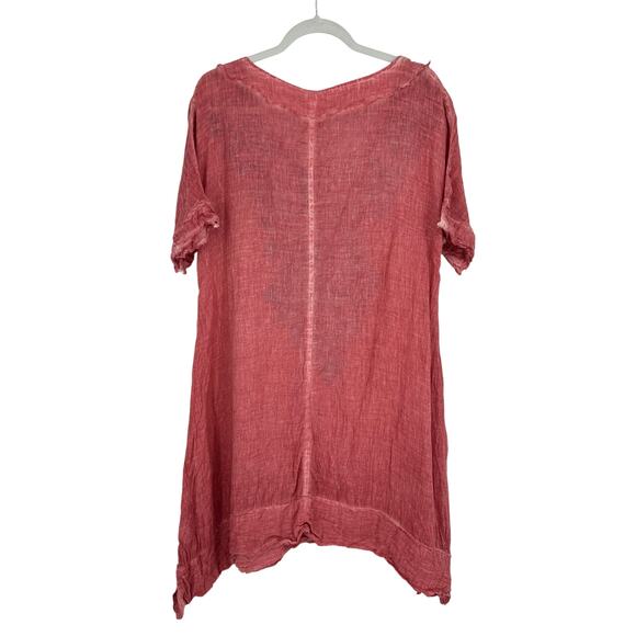 Anthropologie Kyla Seo Josephina Embroidered Dress Coverup Boho Beach Coral - Picture 2 of 11